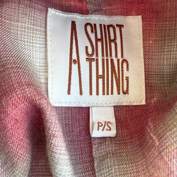A SHIRT THING PENELOPE PLAID Ruffle Collar Long Sleeve Size Small - Picture 8 of 10